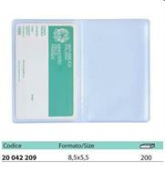 CUSTODIA PVC CARD 2 TASCHE TRASPARENTI CF200 SVAR 20042209