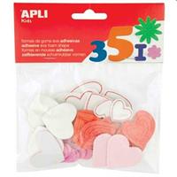 APLI GOMMA EVA FORMINE ADESIVE GLITTER CUORE DA 52 A013283