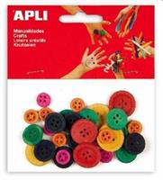 APLI GOMMA EVA BOTTONI LEGNO COL. E MIS. ASS. DA 30 A013481