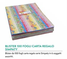 CARTA REGALO 70X100 SIMPATY BLISTER 100FG BL100FPNG 320