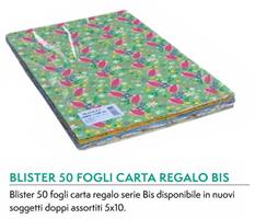 CARTA REGALO 100X140 LUSSO BLISTER 50FG FLORIO BL050FPBG1 321