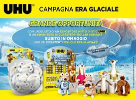 COLLA STICK UHU ERA GLACIALE 96PZ + 24PZ CORR.+ PELUCHE OM.D3369