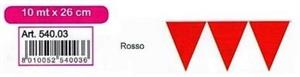 FESTONE BANDIERA PLASTICA ROSSO MT.10X26CM 54003 03074