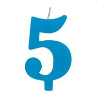 CANDELA N.5 C/SOSTEGNO 9,5CM SCINTILLANTE TURCHESE 50925