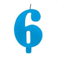 CANDELA N.6 C/SOSTEGNO 9,5CM SCINTILLANTE TURCHESE 50926