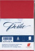 CARTONCINI GS 11,5X17 ROSSO PERLATI 250GR DA 100 CL0701C/BL100