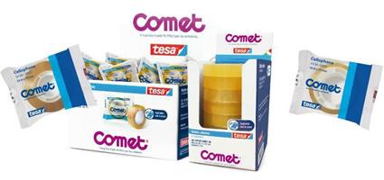 ADESIVO 10X19 TESA COMET TRASPARENTE A CARAMELLA 40PZ 028