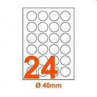 ETICHETTE COPY A4 R305 DIAM.40MM 24ETI CIAC