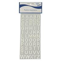 STICKERS LETTERE PERLA 55PZ 9,1X25 BEIGE PIOVACCARI T026 02