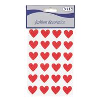 STICKERS CUORI PELLE ROSSI 18 MM 24 PZ PIOVACCARI T041