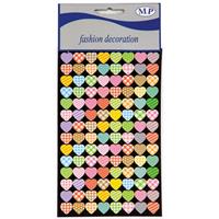 STICKERS CUORI MULTICOLOR 112 PZ PIOVACCARI T066