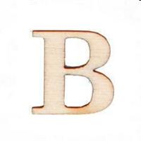 STICKERS LETTERE IN LEGNO B 16PZ 10X10 PIOVACCARI T067 B