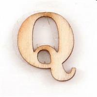 STICKERS LETTERE IN LEGNO Q 16PZ 10X10 PIOVACCARI T067 Q
