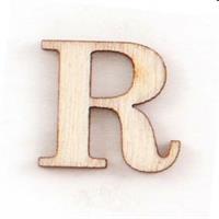 STICKERS LETTERE IN LEGNO R 16PZ 10X10 PIOVACCARI T067 R