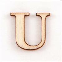 STICKERS LETTERE IN LEGNO U 16PZ 10X10 PIOVACCARI T067 U