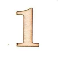 STICKERS NUMERI IN LEGNO 1 16PZ 10X10 PIOVACCARI T086 1