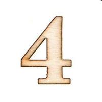 STICKERS NUMERI IN LEGNO 4 16PZ 10X10 PIOVACCARI T086 4