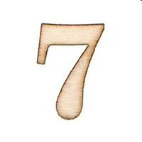 STICKERS NUMERI IN LEGNO 7 16PZ 10X10 PIOVACCARI T086 7