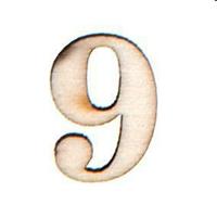 STICKERS NUMERI IN LEGNO 9 16PZ 10X10 PIOVACCARI T086 9