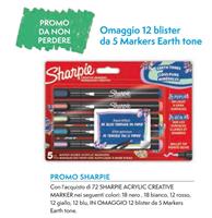 PROMO P.MATE SHARPIE 12 AST X 6 CREATIVE MARKERS 72PZ 0668