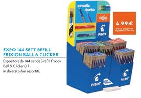 REFILL PILOT FRIXION BALL CLICKER 0,7 3PZ EXPO 144PZ 010707 0482