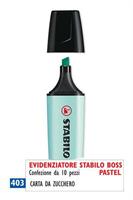 EVIDENZIATORE STABILO BOSS PASTEL 70/113 CARTA ZUCCHER CF10 0413