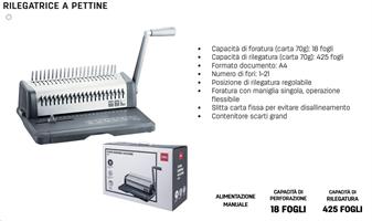 RILEGATRICE DELI A PETTINE  A4 15 FOGLI E3872  100003141