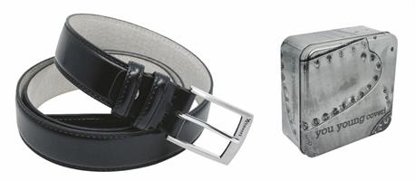 MONDIALPEL CINTURA COVERI UOMO NERO CM 3,5 C/SCAT 2390/2380 352