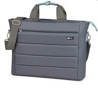 PORTA COMPUTER NYLON IMBOTTITO GRIGIO/AZZ NIJI 61315