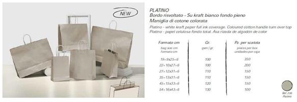 SHOPPERS MANICO RITORTO 54+16x43+6 PLATINO CF25 SAM9A0119PLATIJ