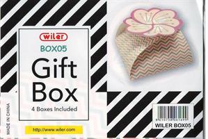 SCATOLA REGALO FIORE 10X10 DA MONTARE DA 4 PZ BOX05