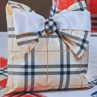 BUSTE REGALO 20x35 SCOZZESE CREMA/ROSSO PERLATO CF50 X8550312035