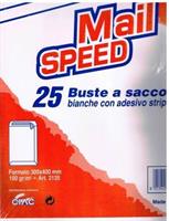 BUSTA A SACCO BIANCA 30X40 CF25 2135