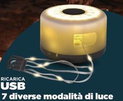 LAMPADA LED ROLL LIGHT 7 MODALITA' CARICA USB EKO POWER IGZ267K