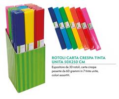ROTOLI CARTA CRESPA T.U. ASS. 50x2,5 EXPO 30PZ RO001BOR50X25 303