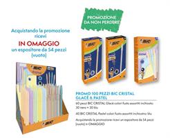 PROMO PENNA BIC CRISTAL GLACE PASTEL EXPO 100PZ+54PZ 305619 0592
