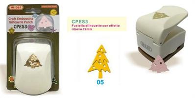 FUSTELLA SINGOLA 32MM SILHOUETTE C/RILIEVO ABETE CPES305