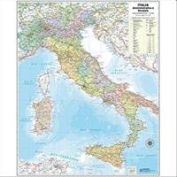 CARTINA ITALIA STRADALE 70X100 PLAST. ASTE LEGNO M06PP/07