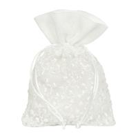 SACCHETTO CHIFFON 10X14 CREMA PIOVACCARI 3129M