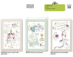 BIGLIETTI AUGURI MATRIMONIO CROMO NO.8211