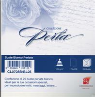 BUSTE 17X17 BIANCO PERLATO 120GR CF25 GS CL0708B/BL25