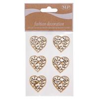 DECORAZIONE CUORE 3CM IN LEGNO NATURALE PIOVACCARI CF6 T099