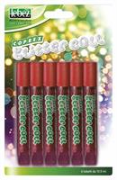 GLITTER COLL LEBEZ 10,5ML 6TUBETTI ROSSO 5131-R