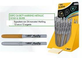 PENNARELLI MARKER BIC EXPO DA 24 12 GLD & 12 SILVER 900341