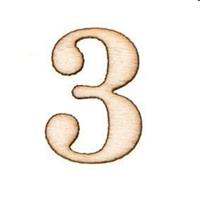 STICKERS NUMERI IN LEGNO 3 16PZ 10X10 PIOVACCARI T086 3