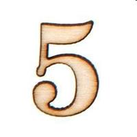 STICKERS NUMERI IN LEGNO 5 16PZ 10X10 PIOVACCARI T086 5