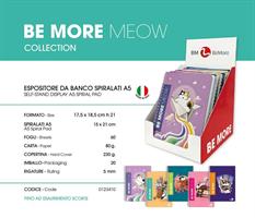 MEOW QUADERNO SPIRALATO A5 5MM 80GR EXPO 20PZ BE MORE 0123410
