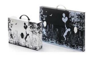 VALIGETTA POLIONDA 36,5x56,5x5 BLACK&WITE 2CH CF6 PF14235B&W