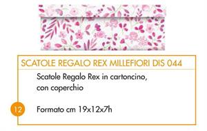SCATOLE REGALO REX MILLEFIORI DIS 044 19x12x7h 5PZ SV019-044 012