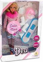 BAMBOLA DEA CON SNOWBOARD H 31CM TEOREMA 68586